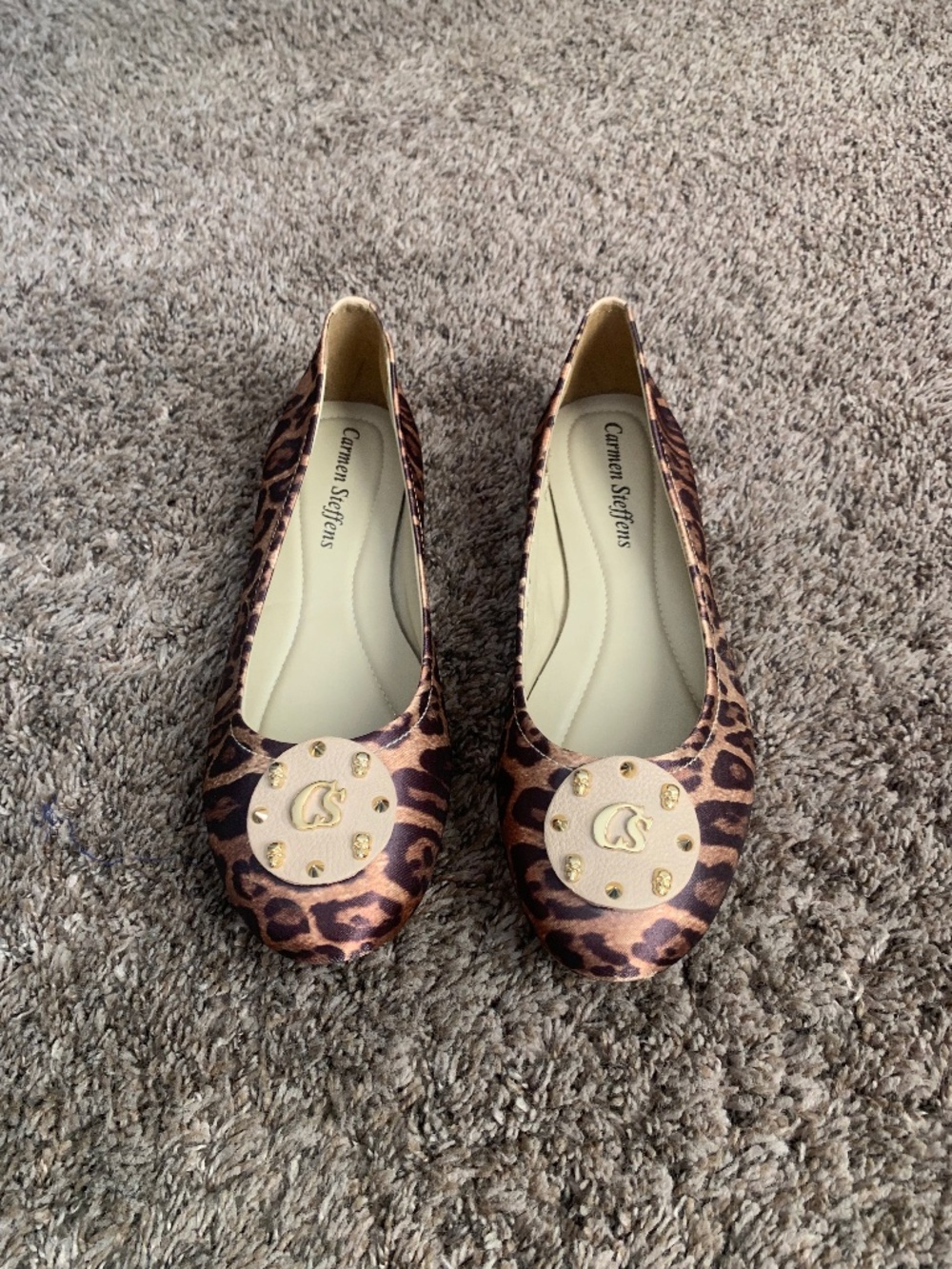 Carmen Steffens Leopard Animal Print Ballet Flats Sz.40/42 or 11 Shoes